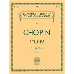 Partitura. CHOPIN ETUDES - Biblioteca de clásicos de Schirmer Volumen 33