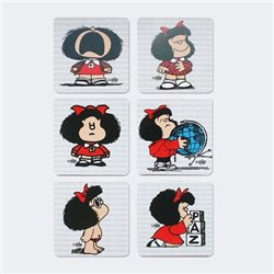 Mafalda Posavasos Poses (Cuadrado)