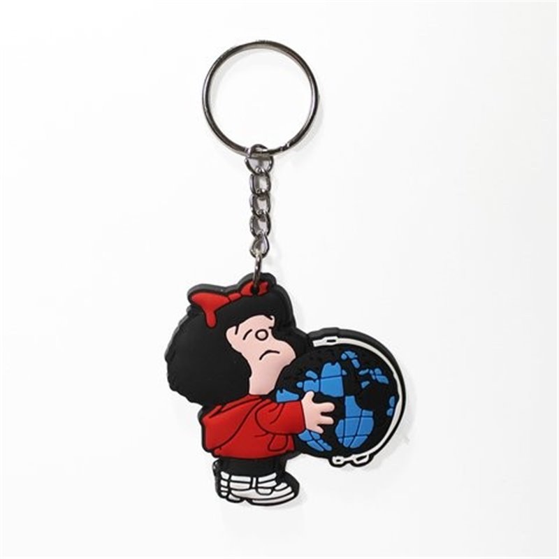 Llavero de goma Mafalda mundo