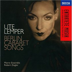 CD. UTE LEMPER. BERLIN CABARET SONGS