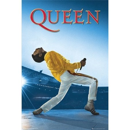 WALL POSTER - QUEEN: FREDDIE LIVE AT WEMBLEY STADIUM