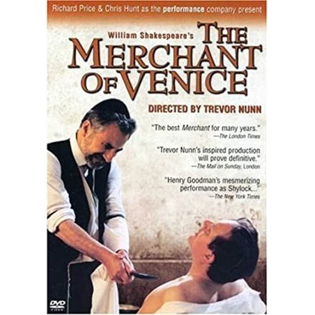 DVD. The merchant of Venice. Directed by Trevor Nunn