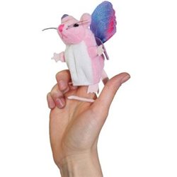 Títere de dedo. Ratón volador rosado