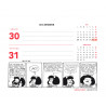 Calendario Escritorio Azul Claro. Mafalda 2023.