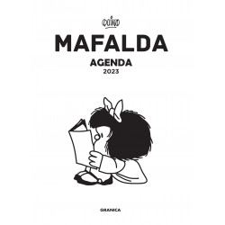 Agenda Anillada Columnas Roja. Mafalda 2023.