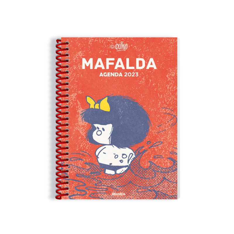 Agenda Anillada Módulos Roja. Mafalda 2023.
