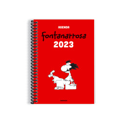 Agenda Anillada Roja. Fontanarrosa 2023.