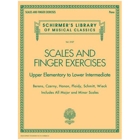 Partitura. SCALES AND FINGER EXERCISES. UPPER ELEMENTARY TO LOWER INTERMEDIATE