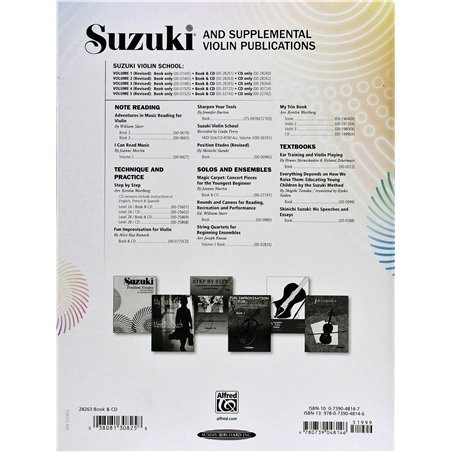 SUZUKI VIOLIN SCHOOL - VOLUME 2 - VIOLIN PART - (BOOK AND CD)