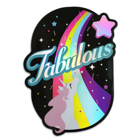 Sticker. Fabulous Unicorn Laptop Sticker - Compoco