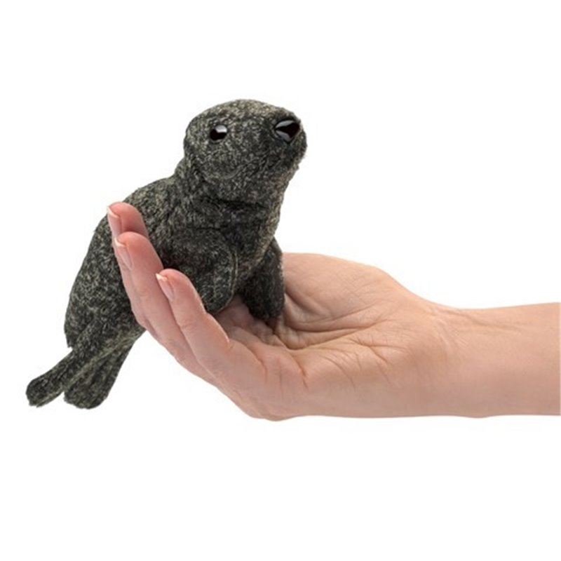 Títere de dedo. Mini foca de puerto