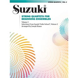 Libro. SUZUKI - STRING QUARTETS FOR BEGINNING ENSEMBLES VOLUME 1